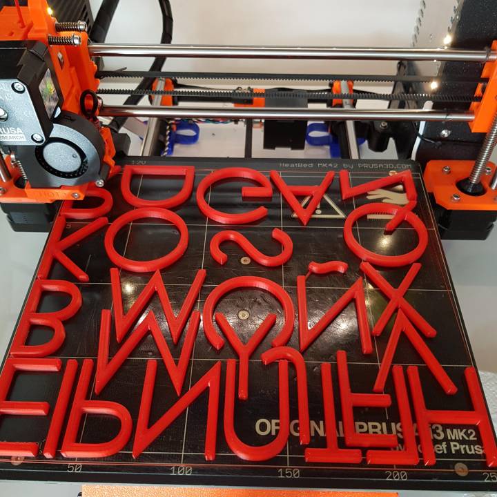 Abecedario formazione scolastica abc letras scuola materna didattico parole 3D print model - Mito3D