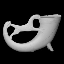 Trinken Horn Scan Vogel Carving Drachen Schiff Griff 3d print model - Mito3D