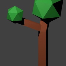 arbre poly lowpoly 3d print model - Mito3D