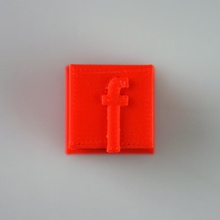 facebook box fan Kunst logos 3d print model - Mito3D