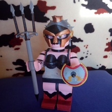 trident rétiaire lego géant armée poupées jouets 3d print model - Mito3D