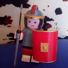 pilum spear legionario romano Lego gigante exército bonecos brinquedos 3d print model - Mito3D