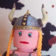 casque viking lego géant armée poupées jouets 3d print model - Mito3D