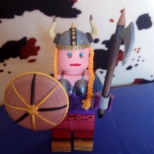 ax vikingo Lego gigante Ejército muñecas juguetes 3d print model - Mito3D