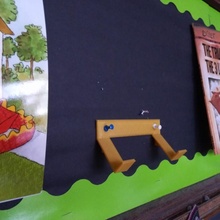 cork-board book display holder cork ledge corkboard 3d print model - Mito3D