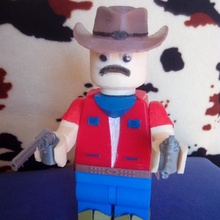 şapka kovboy Lego dev köy insanlar oyuncak bebekler oyuncaklar 3d print model - Mito3D