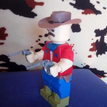 arms cowboy lego giant village people dolls toys 3d print model - Mito3D
