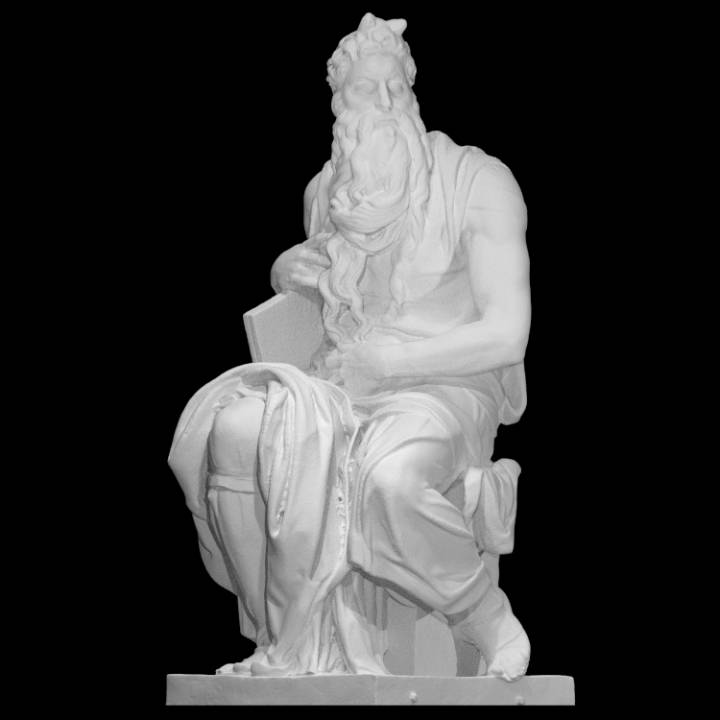 mosè scansione michelangelo rinascimento scultura 3D print model - Mito3D