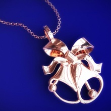 bell pendant jewellery christmas decoration gift jewel tree jewelry 3d print model - Mito3D