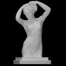 hembra desnudo escanear niña dama moderno escultura estatua mujer joven pie 3d print model - Mito3D