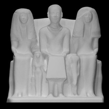 family group ptah-mai chief wah-priests ptah scan ancient female worship marble figures male dynasty seated pharaon standing ramses 3d print model - Mito3D