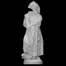 napolitano madre escanear bebé hembra escultura sonreír estatua mujer niño brazos terracota pie pañería 3d print model - Mito3D