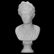 identificado retrato escanear accesorio busto hembra cabeza dama escultura estatua mujer headware 3d print model - Mito3D
