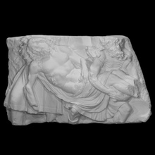 entombment scan figure jesus sculpture religion church male death bible scene dead relief christ fragment srapery 3d print model - Mito3D