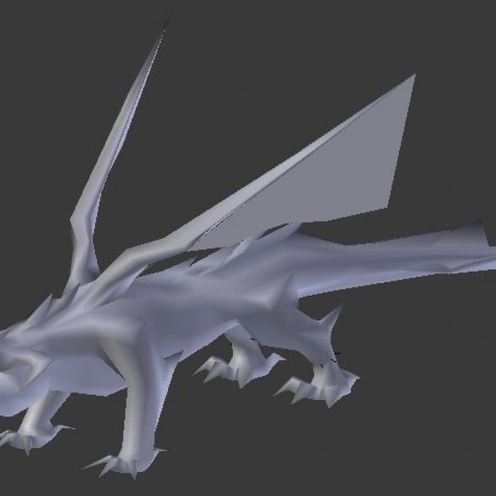 ancient dragon poly 3D print model - Mito3D