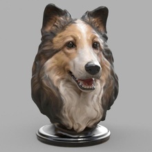 Sheltie Statue Garten niedlich Hund Hündchen Hunde Shetland Schäferhund Shelties Welpenhund 3d print model - Mito3D