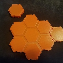 hexagonal table rpg terrain stl hexagone jouer rôle empilable freecad 3dp 3d print model - Mito3D