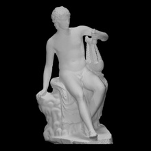 'ludovisi-type' apollo ancient head 'apollo-chigi' type scan body god man music sculpture statue worship marble male nude youth seated lyre 3d print model - Mito3D