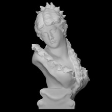 jessica scan book bust dress female portrait sculpture statue woman character marble literature shakespeare 3d print model - Mito3D