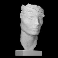 self-portrait - ren sintenis scan bust face head sculpture statue woman berlin german artist 3dscan heritage brass photogrammetry cultural 3d print model - Mito3D