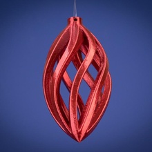espiral enfeite Natal fusion360 desktopmakes christmas ornament 3d print model - Mito3D