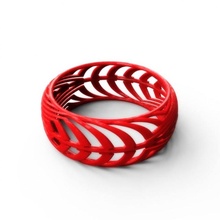 courbes bracelet géométrique conception mode accessoires 3d art rouge bijoux Plastique bleu 3d print model - Mito3D