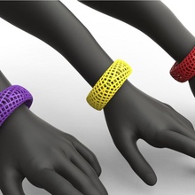 cuadrado diamante brazalete Moda accesorios Arte pulsera diseño moderno joyería joya plastico color 3d print model - Mito3D