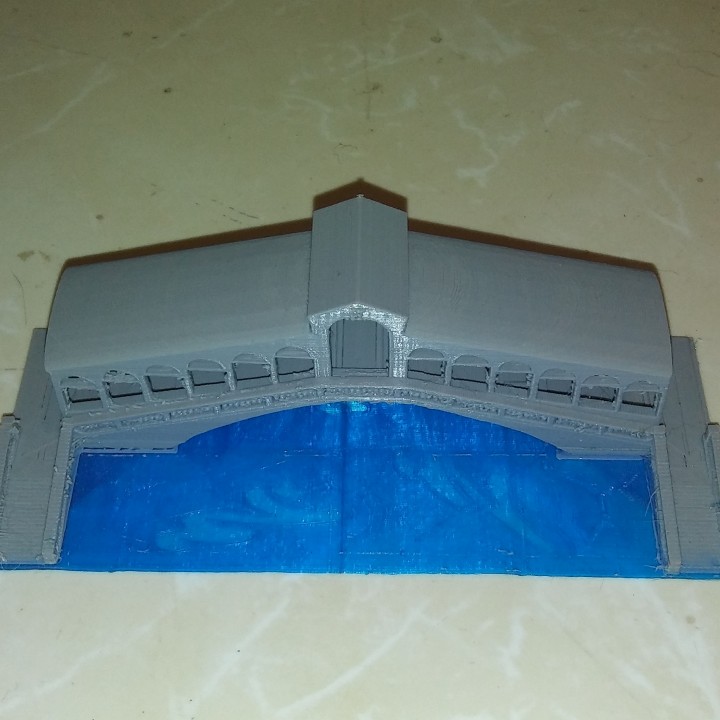 Rialto köprü venedik İtalya bina yapı anıt tarihi 3D print model - Mito3D