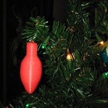 christmas light bulb ornament lightbulb 3dprinted 3dmodel 3ddesign 3d print model - Mito3D
