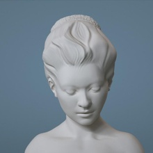 nu séance fille Humain sculpture femme 3d print model - Mito3D