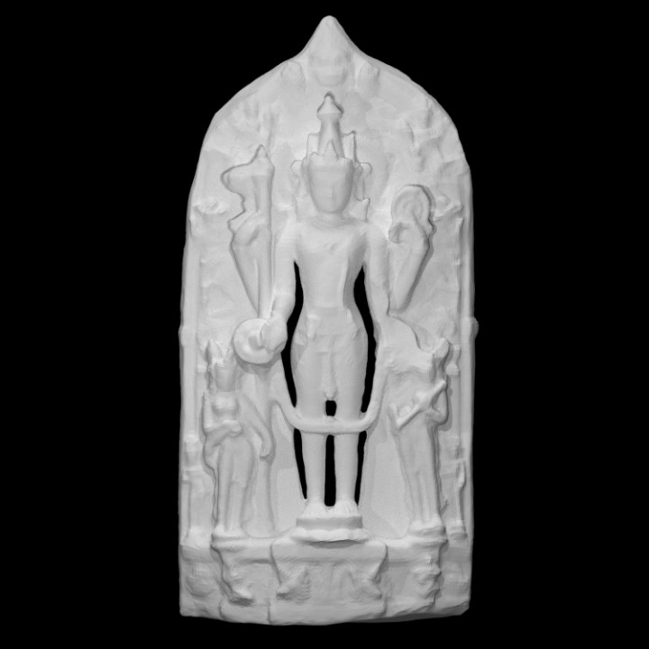 vishnu Scan Zahl Hindu Skulptur Statue Stein Anbetung Gottheit Linderung Person Hinduismus göttlich 3D print model - Mito3D