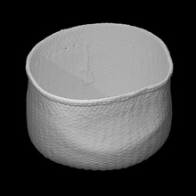 basket scan container garden vessel handmade 3d print model - Mito3D