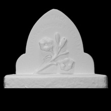 catherine hanson tombstone scan female flowers stone shape relief funerary deceases 3d print model - Mito3D