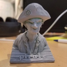pirate bust toys & games figure blender 3d print model - Mito3D