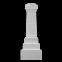 kittredge grave marker scan stone obelisk male veteran tombstone deceased stellae 3d print model - Mito3D