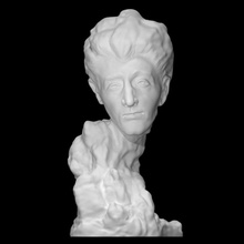 portrait olga bozna ska scan bust face female head sculpture statue woman artist abstract painter boznanska 3d print model - Mito3D