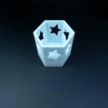 star pattern candle holder 3d print model - Mito3D