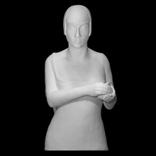 donna Mela attrice z smolenska scansione fallimento femmina capelli ritratto colore torso avangard 3d print model - Mito3D