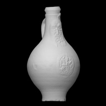 bellarmine jug scan face man vessel beard glazed relief jar ceramics earthenware 3d print model - Mito3D