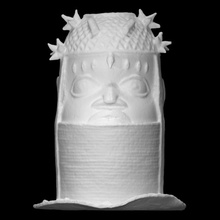 emitir cabeza escanear animal decoración humano hombre bronce masculino gargantilla alivio celtas rango tradicion ritual ox tribu 3d print model - Mito3D