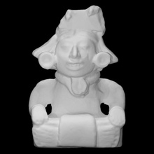 arcilla funerario figura escanear tallado vestido cara collar retrato deidad arete adivinar solapas fallecido tribu orejeras 3d print model - Mito3D