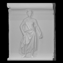 relief scan axe man marble draped 3d print model - Mito3D