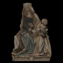 lady grace scan sculpture limestone madonna polychrome 3d print model - Mito3D
