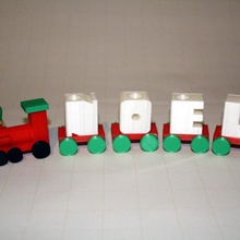 noel vacances bougie train Noël Père locomotive 3d print model - Mito3D