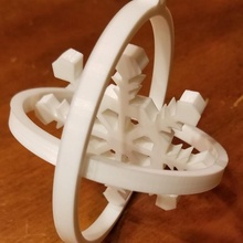 doppelt Ring Schneeflocke Ornament Garten print place 3d print model - Mito3D