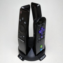 av remote cradle holder stand tv audio organizer organization organize visual soundbar roku 3d print model - Mito3D