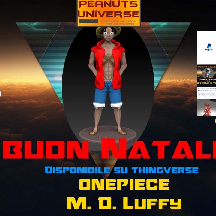 amendoim universo alegre christmast presente m d luffy brinquedos jogos anime figura modelo açao peça 3D print model - Mito3D