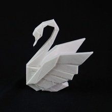 swan florero jardín 3d print model - Mito3D