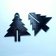 arbre Noël décoration jardin Facile fente 3d print model - Mito3D