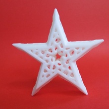 çerçeveli Voronoi star Noel dekorasyon Sindoh Fixmydeco 3d print model - Mito3D